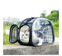 Cápsula Espacial Plegable Carrera de Gato Mochila Gran Capacidad Bolsa de Mascotas Transparente Transpirable para Viajes al Aire Libre (L)