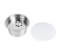 Cápsula Reutilizable para Acero Inoxidable Cápsulas de café Colador Cápsula de café Recargable Adaptador Filtro Taza Cápsulas para Llenar Cafeteras (Blanco)