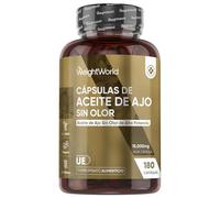 Cápsulas de Aceite de Ajo Puro Desodorizado 15000mg - 180 Cápsulas Blandas Veganas de Fuente Natural de Alicina (3mg) del Extracto de Aceite de Ajo, sin Olor ni Sabor para 6 Meses