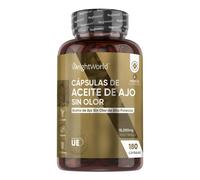 Cápsulas de Aceite de Ajo Sin Olor ni Sabor - Potente Dosis de 15000 mg por Porción - 180 Perlas para Cuidar tu Sistema Inmune