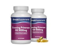 Cápsulas de aceite de onagra 1000 mg | Ayuda al equilibrio hormonal y a una piel sana | Con vitaminas B6 y E añadidas | 360 cápsulas softgel = 4 meses de suministro | Fabricado en el Reino Unido