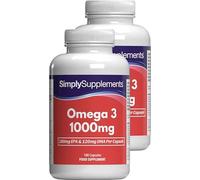 Cápsulas de Aceite de Pescado Omega 3 1000mg | Proporcionando 540mg de EPA y 360mg de DHA | 360 Cápsulas Soft gel de Liberación Rápida = 4 Meses de Suministro | Fabricado en el Reino Unido