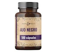 Cápsulas de ajo negro 9 000 mg de extracto 15:1 - 180 cápsulas de alta dosis - Black Garlic Capsules - Veganas y sin aditivos - Extracto de bulbo de ajo negro