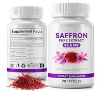 Cápsulas de azafrán 90 piezas - 88,5mg Extracto de azafrán salvaje por cápsula - Apoyo natural para el estado de ánimo, la energía y la salud ocular