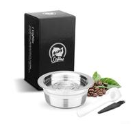 Cápsulas de café de acero inoxidable para las series A MODO MIO JOLIE y ESPRIA, reutilizables para cápsulas con salida precisa, incluye juego de cuchara y cepillo