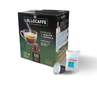 Lollo Caffè – Cápsulas de Café Mezcla Descafeinado DEK compatible con Nespresso – 100 cápsulas