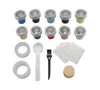 Capsulas De Café Desechables 60 Unidades, Con Tapa De Aluminio, Filtros De Papel Y Cuchara - Diseño Conveniente, Preserva Frescura, Fácil Limpieza Para Cafeteras