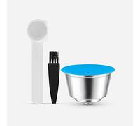 Cápsulas de café Dolce Gusto reutilizables de acero inoxidable, con 1 cuchara de café y 1 cepillo de limpieza (capsule)