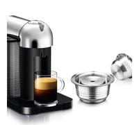 Cápsulas de café Recargables para Nespresso Vertuo Plus, de Acero Inoxidable, para Rellenar cápsulas de café
