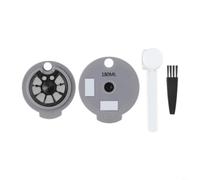 Cápsulas de café rellenables compatibles con para máquinas Tassimo - Cápsula reutilizable de 12 g de capacidad, gris, incluye cepillo de limpieza y cuchara