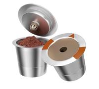 Cápsulas De Café Reutilizables, 2 Piezas Acero Inoxidable Con Cierre Hermético Portátiles Seguras, Cápsulas Reutilizables Compatibles Con Nespresso, Para Cocina Oficina Sala De Descanso Hotel Desayuno