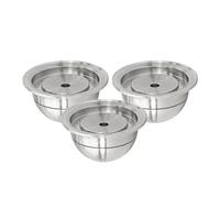 Cápsulas de café reutilizables acero inoxidable 80ml/2,4oz compatibles con máquinas Nespresso Vertuoline GCA1 Delonghi ENV135S(3Pods Set)