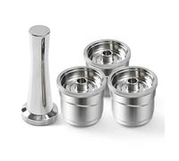 Cápsulas De Café Reutilizables De Acero Inoxidable De Calidad Alimentaria, Compatibles Con Illy, Cápsulas De Llenado De Cafetera X7/Y3/Y5(3pcs with Tamper)