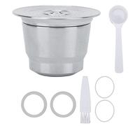 Cápsulas de café reutilizables para U, cápsulas de café recargables de acero inoxidable, taza de filtro de café de grado alimenticio con filtración de doble capa, compatible con