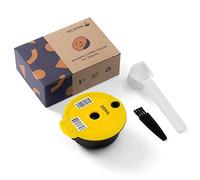 Cápsulas de café reutilizables RECAFIMIL de 200 ml, rellenables con tapa de silicona amarilla y filtro compatible con cafeteras Tassimo