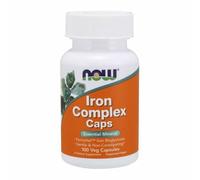Cápsulas De Complejo De Hierro 100 Veganas De Now Foods
