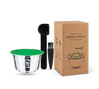 Cápsulas de filtro de café reutilizables de acero inoxidable para Dolce Gusto, compatible con máquinas Dolce Gusto con cuchara y cepillo de limpieza