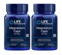 Cápsulas De Magnesio 500Mg 2X100 Cápsulas Óxido/Citrato Life Extension