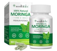 Cápsulas de moringa orgánica de 800 mg, enriquecidas con polvo puro de moringa, que fortalecen el sistema inmunitario, la salud articular y aportan energía. Sin OGM, extracto vegano natural