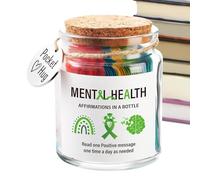 Cápsulas de Positividad En Una Botella - Mensajes Positivos En Una Botella | Citas Inspiradoras Cápsulas, Pequeño Vidrio Inspirador | Tarjetas De Apoyo Emocional Para Alivio Del Estrés Y Bienestar