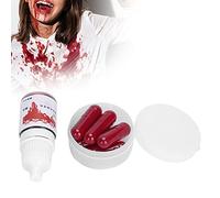 Cápsulas de Sangre Falsa para Halloween, 6 Piezas, Efectos Especiales de Teatro y Película, Accesorio para Maquillaje de Cicatrices y Heridas