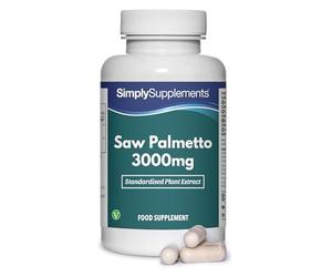 Cápsulas de Saw Palmetto 3000mg | Extracto Estandarizado de Alta Potencia | Vegano & Sin Lactosa | 180 Cápsulas (Suministro de 6 Meses) | Fabricado en el Reino Unido según Normas GMP