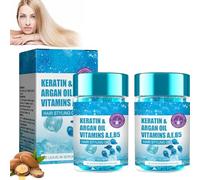 Cápsulas de suero capilar con queratina, cápsulas de vitaminas para el cabello, 98% más de hidratación profunda, control del encrespamiento e hidratación profunda para cabello dañado