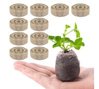 Cápsulas Germinadoras Para Plantas,10 Unidades Macetas Germinadoras Pastillas de Turba para Semilleros | Accesorios De Jardinería Para Macetas Exterior Y Con Compactado