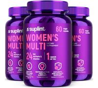 Cápsulas multivitamínicas de alta dosis para mujeres - Complejo A-Z con vitamina B6, hierro, zinc y Vitex - 60 cápsulas veganas - Multivitaminas premium - Vitaminas todo en uno para mujeres (3 Pack)