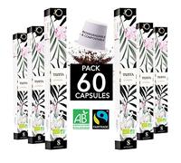 Capsulas Nespresso Compatibles | Capsulas cafe ECOLÓGICAS Arabica FAIRTRADE Biodegradables | TIZITA Single Origin Etiopía (Moka), 60 capsulas de cafe | Torrefacción Artesanal