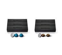 Cápsulas Nespresso VertuoLine, Odacio, Café tostado oscuro, 30 Cápsulas Café & Cápsulas VertuoLine, Doble Espresso Claro, Café Espresso Media Tostado, 30 Cápsulas Café
