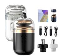 Capsule Razor, Palyrain Capsule Razor Mini Portable Electric Shaver, Waterproof Washable Rotary Razor with Rotary Nose Hair Trimmer, 2-in-1 Portable Multifunctional Electric Capsule Shaver (2Mix)