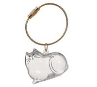 Capsules Cat Hair Memorial 4.5 Cm, Llavero Transparente Pet Furs & Whisker Storage, Botella Cápsulas Almacenamiento Cabello Gato, Regalo Recuerdo Colgante Decorativo por Pérdida Amigo Peludo