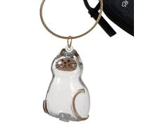Capsules Cat Hair Memorial Keychain | Botella cápsulas Almacenamiento Cabello Gato | Llavero Transparente Pet Furs & Whisker Storage | Regalo Recuerdo Colgante Decorativo por pérdida Amigo Peludo