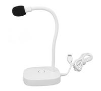 Captación de 360 grados, Micrófono Condensador de Alta Sensibilidad con Interfaz USB Plug and Play para XP 7 8 10, OS X, Micrófono de Pie, Micrófono de Cuello de Cisne Ideal