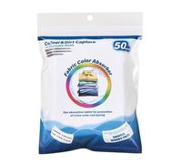 Captadores de color para lavandería, 50 hojas absorbentes de tinte, ropa de viaje y dormitorio, protege colchas, prendas y tela de la transferencia de color, evita que la ropa se manche y es