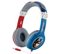 Captain America Auriculares para niños con Control de Volumen - Auriculares Civi