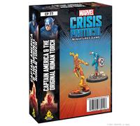 ATOMIC MASS GAMES Crisis Protocol - Captain America & The Original Human Torch - Juego de Miniaturas en Inglés, CP77EN