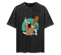Captain Caveman Cartoon Hanna Barbera Graphics tee Black tee T-Shirt Black 3XL