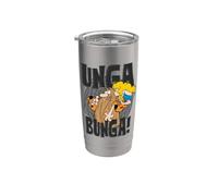 Captain Caveman Vintage Unga Bunga Vaso térmico de acero inoxidable de doble pared