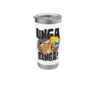 Captain Caveman Vintage Unga Bunga Vaso térmico de acero inoxidable de doble pared