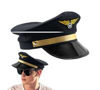 Captain Hat Of The Navy - Captain Hat Pilot für Männer Kapiterurlaub | Sombreros ajustables Pilotos Avión Captain Airline Captain Captain Airline Caps für Halloween Kostüm