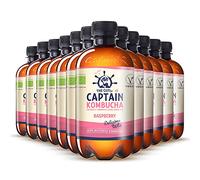 Captain Kombucha California Raspberry, Té de burbuja - 12 de 400 ml. (Total 4800 ml.)