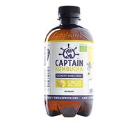 Captain Kombucha Ginger Lemon, Té de burbuja - 12 de 400 ml. (Total 4800 ml.)