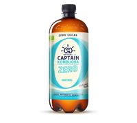 Captain Kombucha ZERO - Zero Sugar, Zero Calories - Bebida Probiótica Naturalmente Fermentada, Sin Pasteurizar, Vegan - 1000ml (Original)