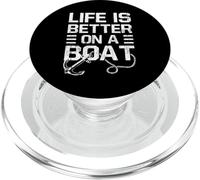 Captain Life is Better on a Boat Saying Yate Sailor PopSockets PopGrip para MagSafe