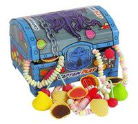 CAPTAIN PLAY Cofre del Tesoro con Golosinas y Chucherias Retro, Cesta Regalo de Dulces 400g, Regalo Original de Cumpleaños
