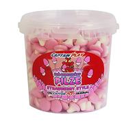 CAPTAIN PLAY Hongos, Golosinas Premium, Caramelos de Goma, Sabor a fresa, Ideal para Cumpleaños, Navidad, Halloween, Piñatas - 220 Piezas, 500g Candy Box