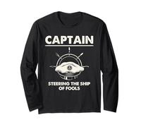 Captain Ship of Fools Humor náutico Arte Gráfico Manga Larga