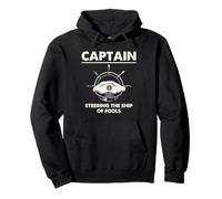 Captain Ship of Fools Humor náutico Arte Gráfico Sudadera con Capucha